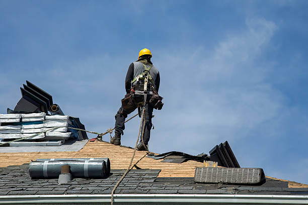 Professional Gutter Installation technician working in Ferndale, PA